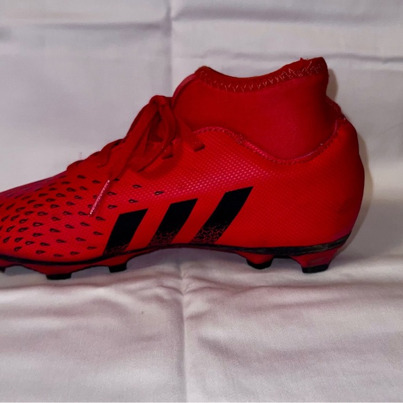 Adidas Kids Red and Black Sneakers Cleats Youth Size 3 - Picture 4 of 13